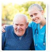 caregiver hugging patient